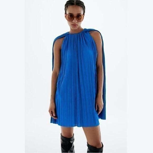 ZARA Short Cape Dress NWT - Picture 9 of 16